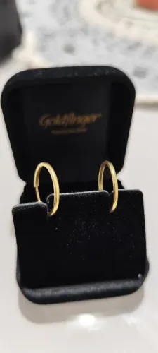Brinco de argola médio em ouro 18k-750