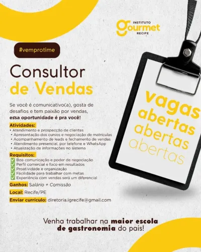 Consultor de Vendas Internas