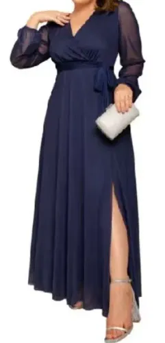 Vestido longo de tule