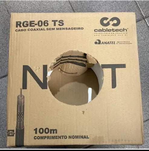 Cabo coaxial caixa 100 metros