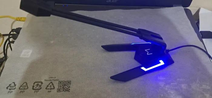 Microfone Gamer Olier Usb Led Preto Warrior - Ph255