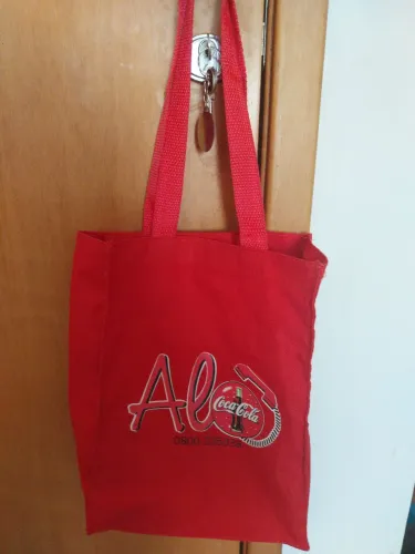 Bolsa da coca cola de pano