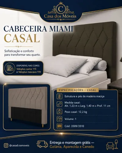 Cabeceira Miami Casal
