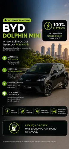 Carro elétrico para alugar 1300 semana