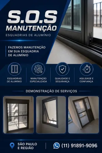 Manutenção e reparo de esquadrias de alumínio 