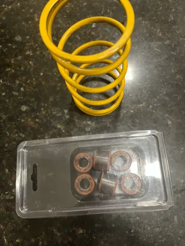 Mola amarela do cvt mais roletes de 16g
