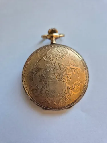 Relógio de Bolso Waltham Savonete Laminado a Ouro 1897