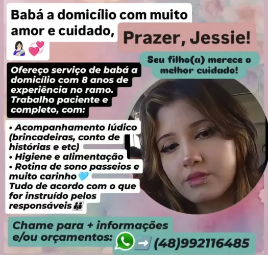 Serviço de babá a domicílio!