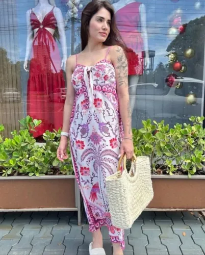 Vestido Farm Midi Romance de Tucano