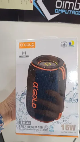 Caixa de Som Portátil 15W Bluetooth 5.3 USB MicroSD Auxiliar -Potente Loja Coimbra Entrega