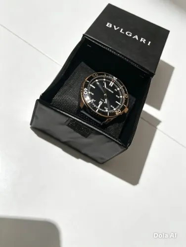 ? Relógio BVLGARI Original Luxo Preto e Dourado - Elegância Absoluta, Peça Exclusiva com C
