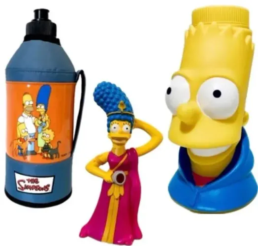 Combo Simpsons: boneca + copo + garrafa