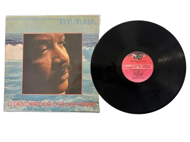 disco de vinil "O Descobridor dos Sete Mares" Tim Maia 1983.