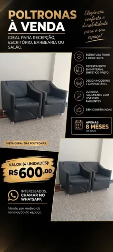 Vendo 4 poltronas