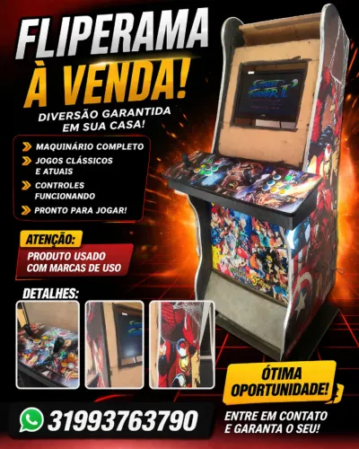 FLIPERAMA ARCADE USADO À VENDA