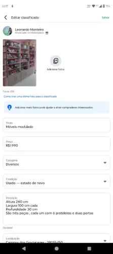 Móveis para loja