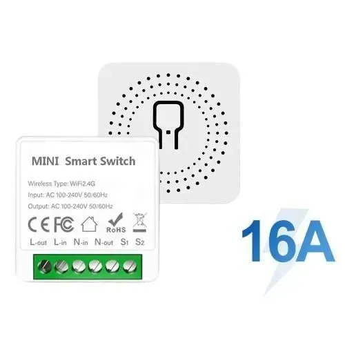 Interruptor Inteligente Wi-fi Tuya mini 16A 