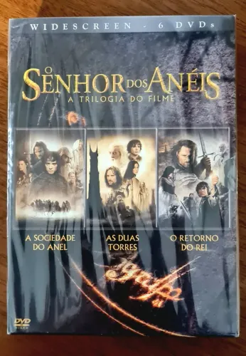 Box com 6 DVD's- Trilogia do "O Senhor dos Anéis" lacrado