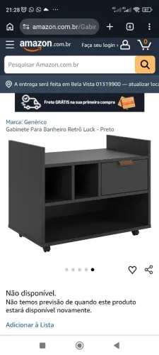 Gabinete para banheiro retrô luck