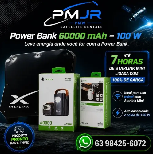 PowerBanck 60000mAh ( 100W ) p/ Starlink