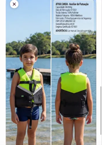 colete de flutuação ativa náutica 40kg