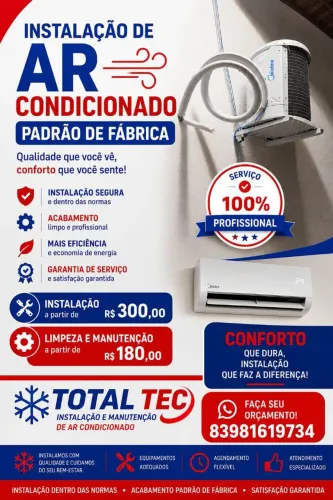 Ar condicionado instalação e manutenção João Pessoa 