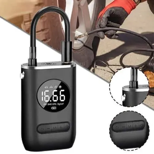 Bomba de ar elétrica portátil para pneus e acessórios