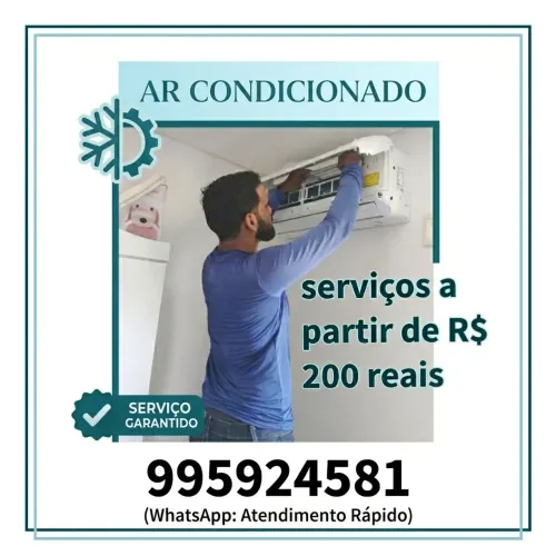 Instalação ar condicionado e serviços apartir de 200