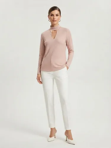 Blusa feminina cor rosê nova. A colection. G