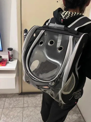 Mochila bolsa de transporte para pet panorâmica 