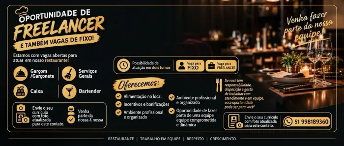 Vagas de freelancer e fixos (clique na imagem para ver o contato)