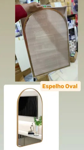 Espelho Oval Grande Corpo Inteiro - Ideal para Sala e Quarto