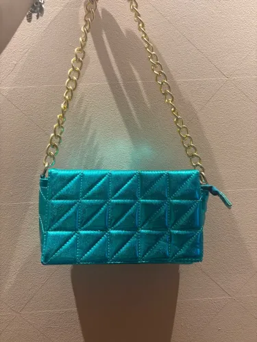 bolsa azul turquesa