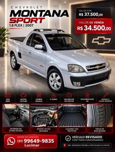 Chevrolet Montana Sport 1.8 MPFI Flexpower 8V 2007