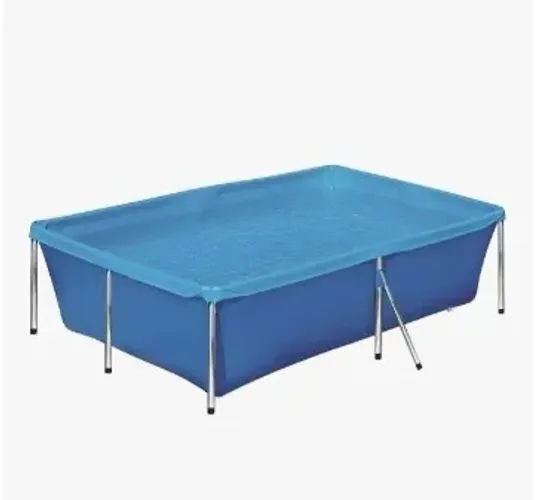 Piscina 2.000 lts retangular em lona com estrutura de metal.