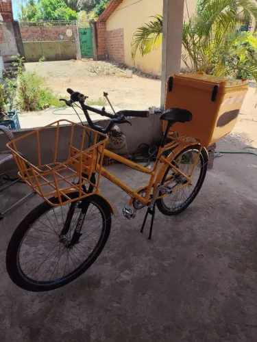 Bike cargueira de marcha com baú aro 26