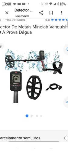 Detector de metais minelab vanquixch 360 semi novo