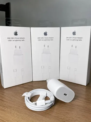 Carregador iPhone 20W Turbo Completo + Cabo Lightning ? Novo Lacrado com Garantia