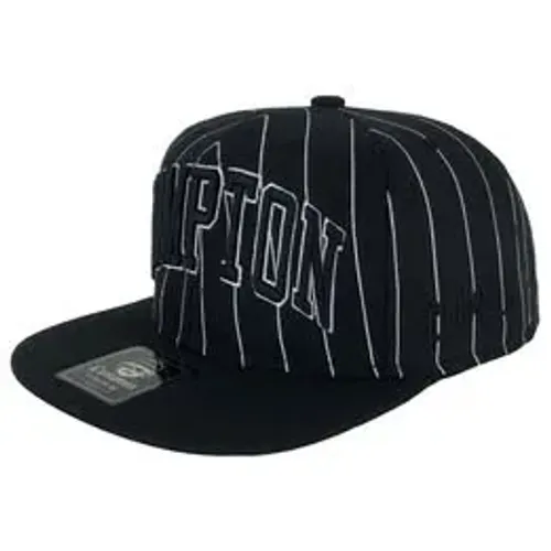 Boné Compton Snapback Bordado Risca de Giz Preto