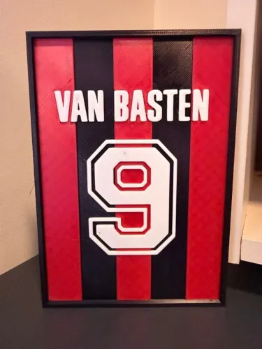 Quadro 3d van basten milan nº 9