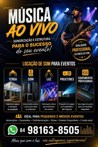 Música ao vivo e locação de som para eventos em geral