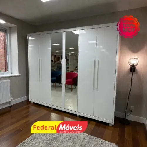 Guarda Roupa 100% MDF c/ Espelho 6 Portas 6 Gavetas - Oferta Por Tempo Limitado!