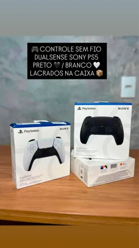 Controle Sem Fio Dualsense Sony PS5 Preto e Branco