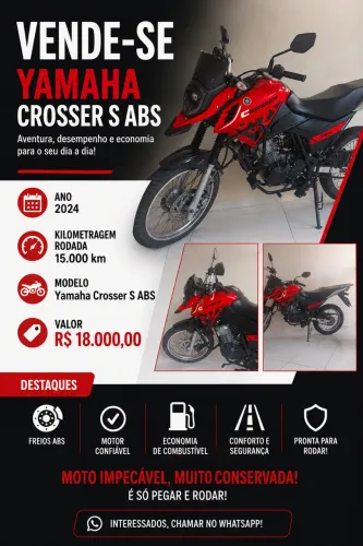 Yamaha Crosser S ABS 2024 - 15.000 km - Excelente estado