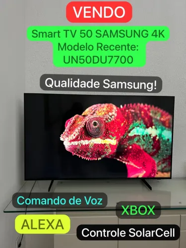 SMART TV 50 SAMSUNG 4K ( SEMINOVA ) Modelo Recente: UN50DU7700