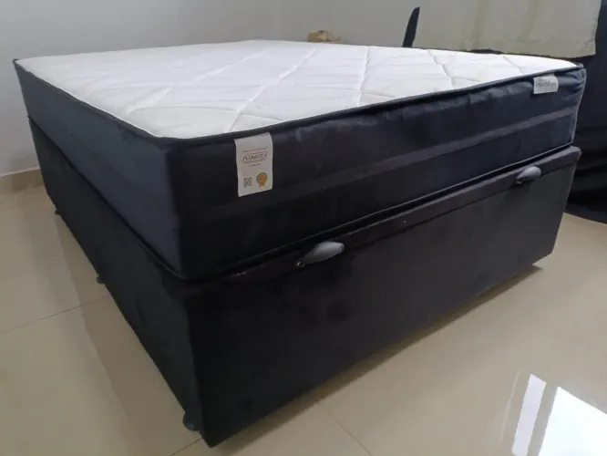 Cama Box com Baú - Conforto e Organização molas ensacadas 138x188!