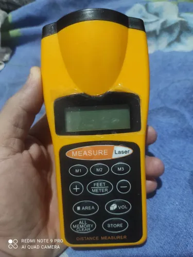 Trena Digital B-Max Ultrassônica Medição Laser Distância 18m Laranja