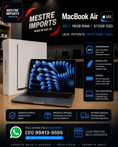 MacBook Air M5 13 polegadas 16GB 512ssd