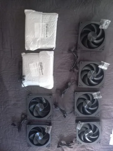 Kit com 8 fans prism 4rs (4 Normais + 4 Reversas)