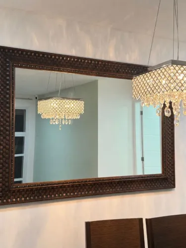 Lustre Quadrado de Cristal